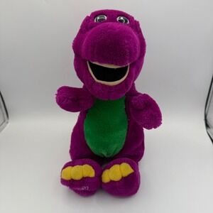Vintage‎ Barney The Dinosaur Plush Stuffed Animal 1990's Golden Bear